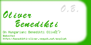 oliver benedikti business card